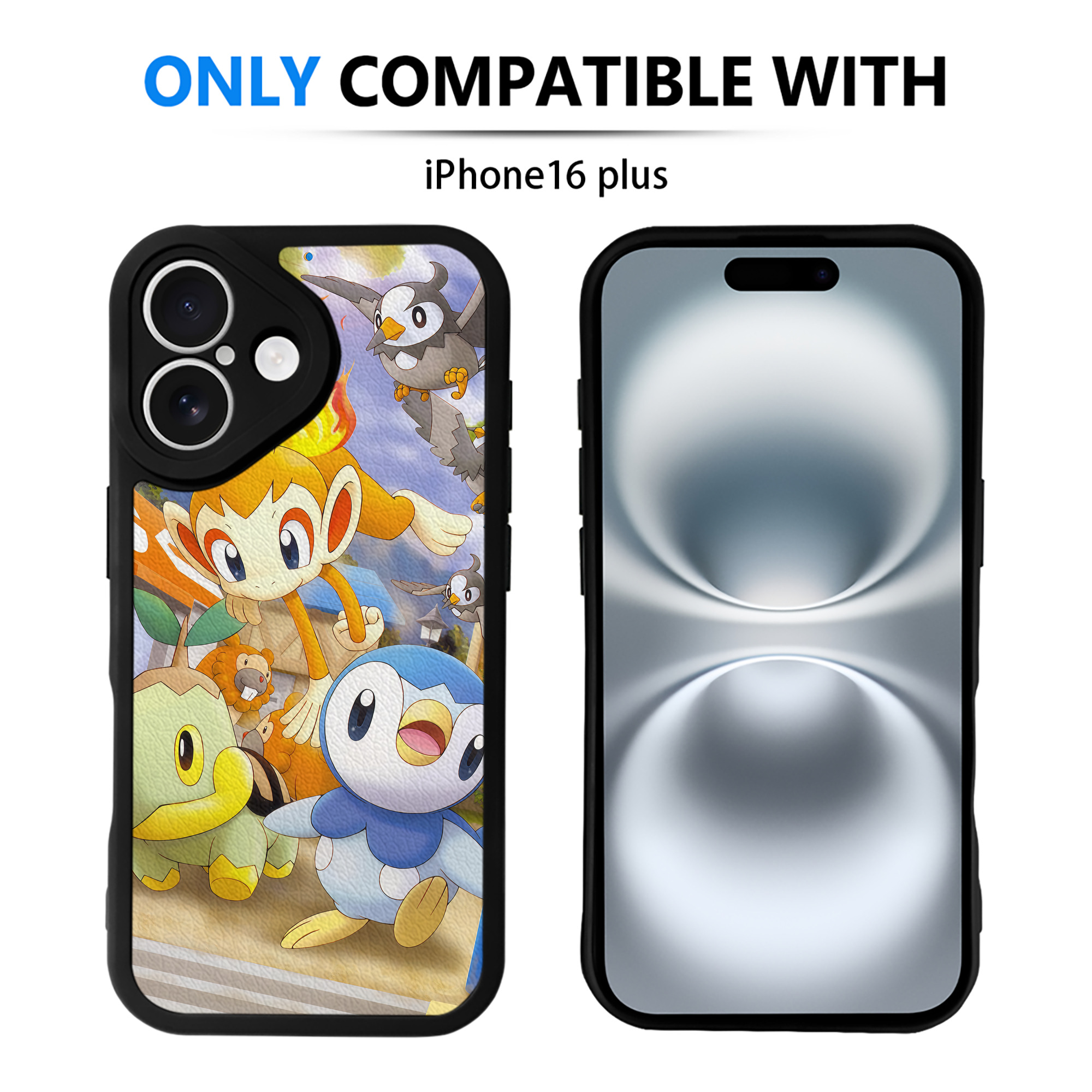 （画像用） ポケットモンスター Pokémon 【iPhone 16シリーズ対応】シリコンスマホケース（レザー調） 材質：シリコン